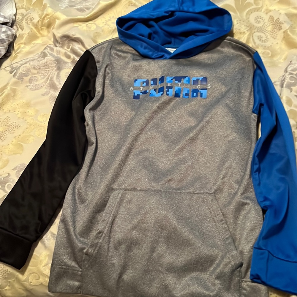 Boys XL Puma Athletics Hoodie Blue and gray